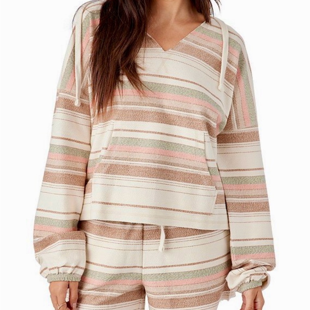 NWT - O’Neill Women’s Rosarito Striped Hoodie